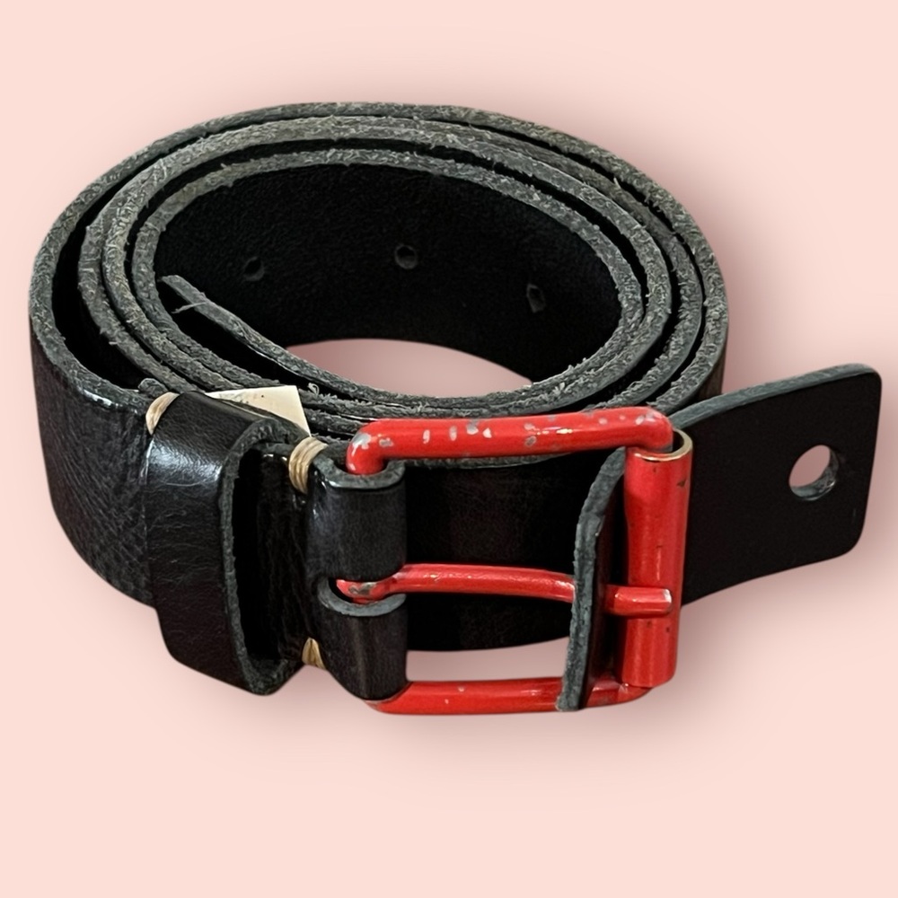 Armani Exchange Men’s Belt (Navy / Red)